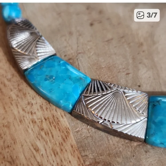 Turquoise and Silver Necklace.Jay KING DESIGNER Nwot Beauty - Picture 3 of 6